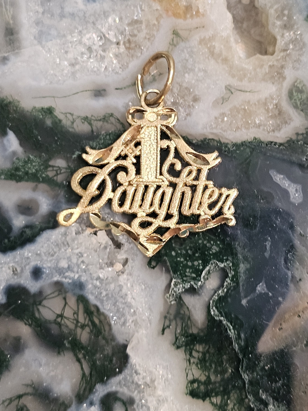 10K Gold '#1 Daughter" Pendant